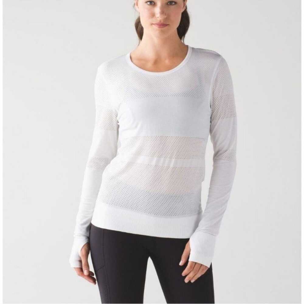 Lululemon Breeze by Long Sleeve Shirt White
